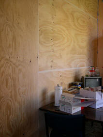 The plywood partition